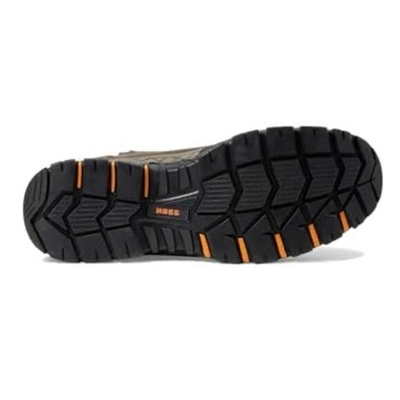 Hoss Mens Recon 8" Side Zip Wellington Industrial Boot 14 Wide Brown Leather NIB - Picture 3 of 12